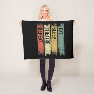Theater wiederholen Theater Tech Geschenke Schausp Fleecedecke