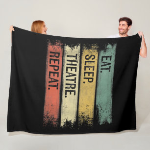 Theater wiederholen Theater Tech Geschenke Schausp Fleecedecke