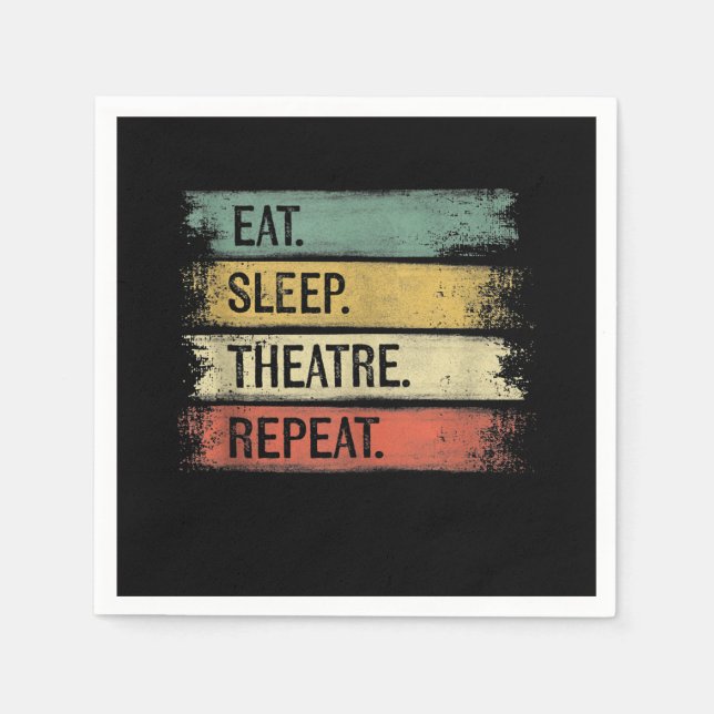 Theater wiederholen Theater Tech Geschenke Schausp Serviette (Vorderseite)