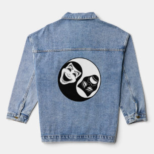 Theater Yin Yang Design - Komödie und die Masken d Jeansjacke