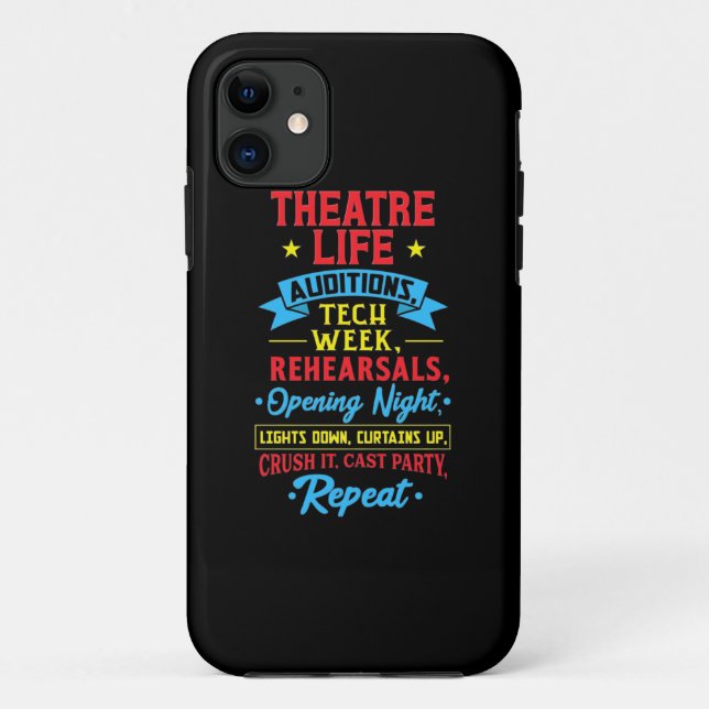 Theaterleben für Schauspieler Case-Mate iPhone Hülle (Rückseite)