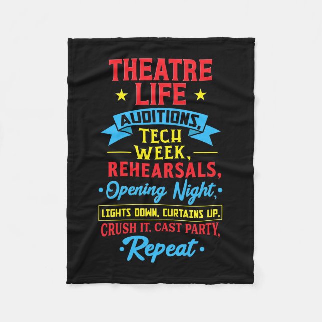 Theaterleben für Schauspieler Fleecedecke (Vorderseite)