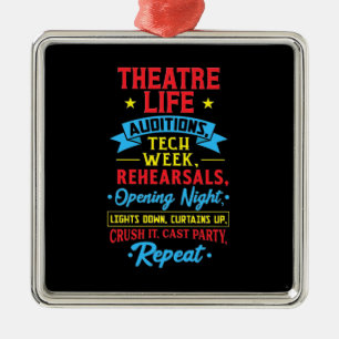 Theaterleben für Schauspieler Ornament Aus Metall