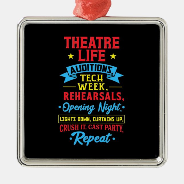 Theaterleben für Schauspieler Ornament Aus Metall (Vorne)