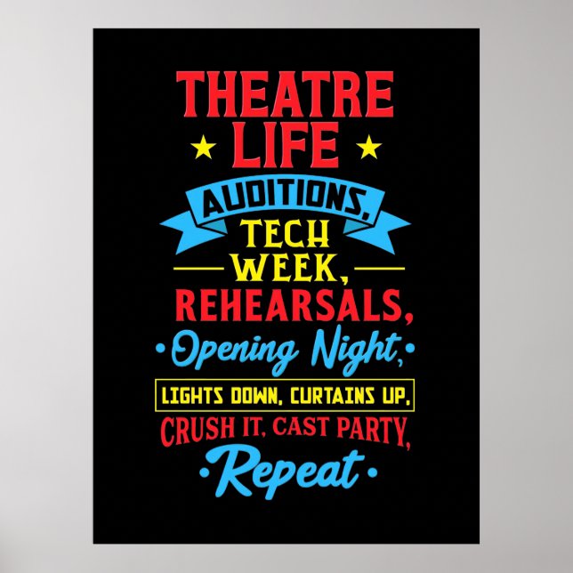 Theaterleben für Schauspieler Poster (Vorne)