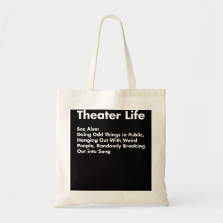 Theaterleben Shirt, Schauspielerin-Geschenk Tragetasche