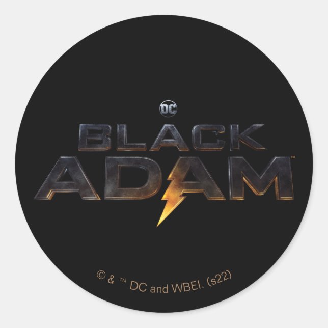 Theaterlogo von Black Adam Runder Aufkleber (Vorderseite)