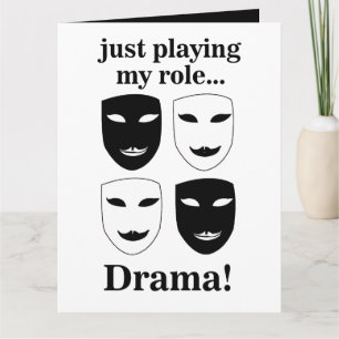 Theatermaske Theater Drama Bühnenkunst Lustig Karte