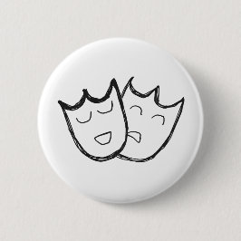 Theatermasken Button