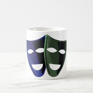 Theatermasken Kaffeetasse