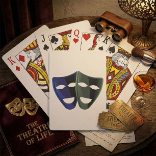 Theatermasken Spielkarten