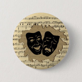 Theatermasken und antike Musik Button