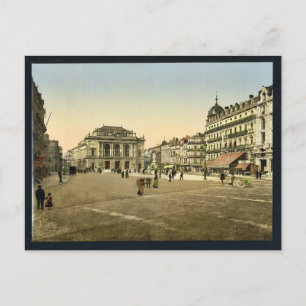 Theaterplatz, Montpelier, Frankreich klassisches P Postkarte