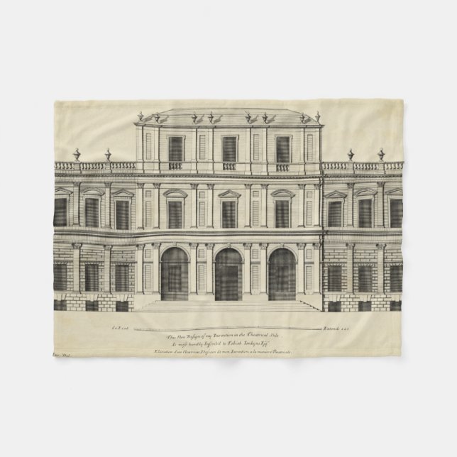 Theaterstil-Fassade von Colen Campbell Fleecedecke (Vorderseite (Horizontal))