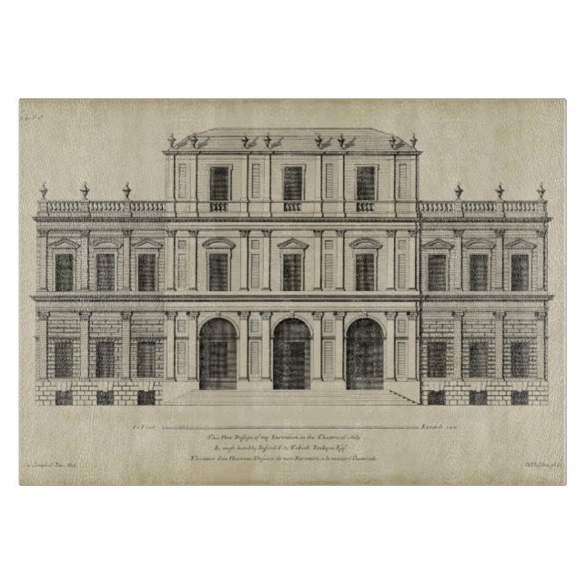 Theaterstil-Fassade von Colen Campbell Schneidebrett (Vorderseite)