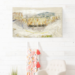 Théâtre antique d'Athènes Grèce Bannière - Voyage