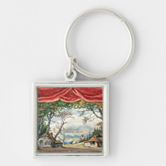 THEATRE BACKDROP DECOR, BALLETT RUSES GISELLE CARD SCHLÜSSELANHÄNGER
