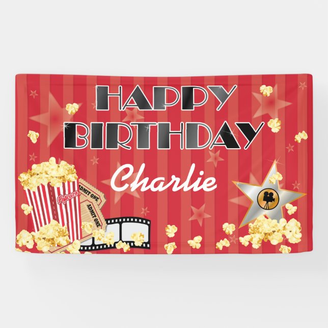 Théâtre cinéma Thème Anniversaire Bannière (Horizontal)