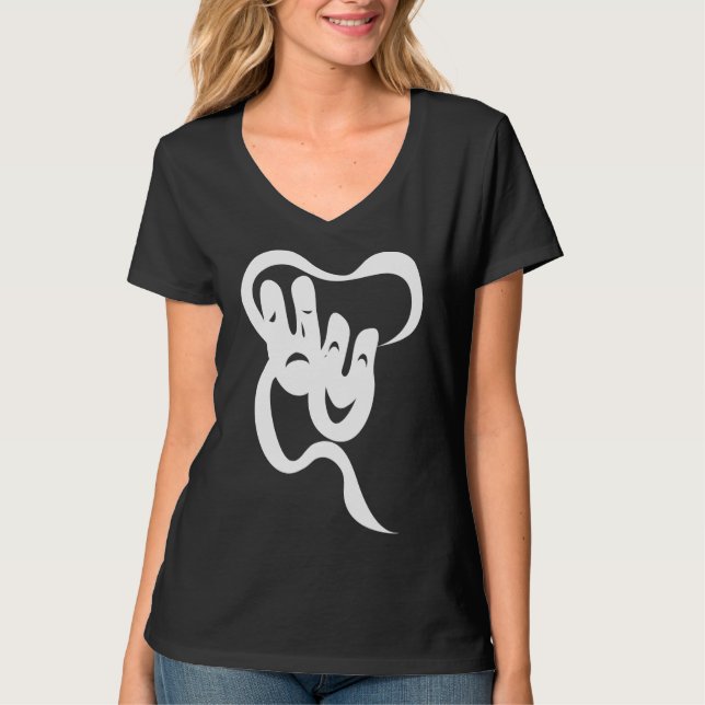 Théâtre Comédie Tragédie Hanes Nano V-Neck T-Shirt (Devant)