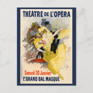 Theatre de l'Opera, Jules Chéret Postkarte