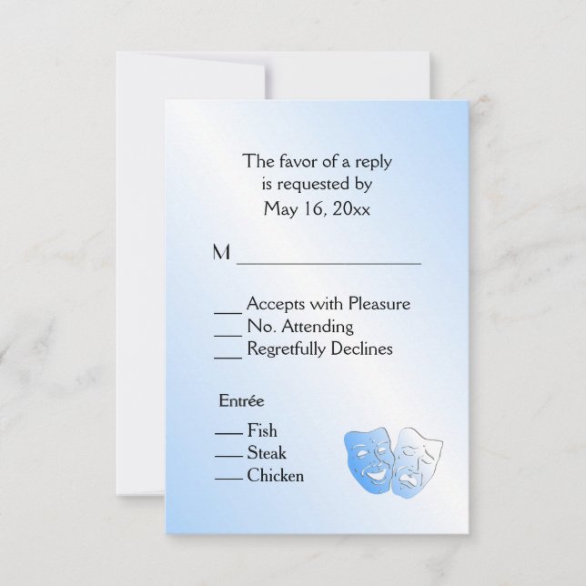 Théâtre de voile RSVP avec menu Choix d'Entree (Devant)