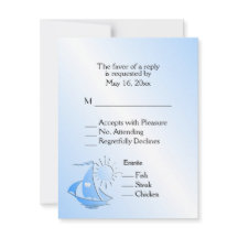 Théâtre de voilier RSVP avec menu Choix d'Entree