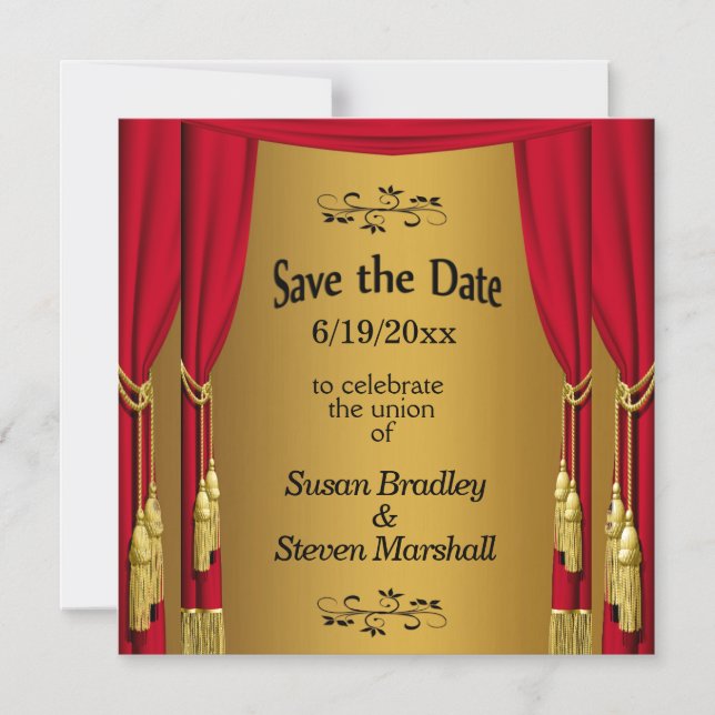 Théâtre Enregistrer la date Invitation magnétique (Recto)