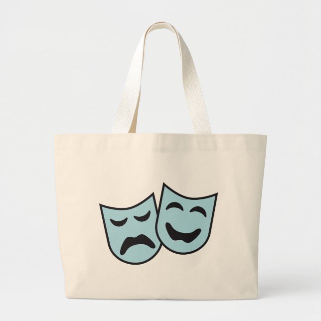 theatre mask jumbo stoffbeutel (Vorne)