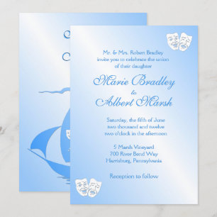 Théâtre nautique Faire-part de mariage à thème