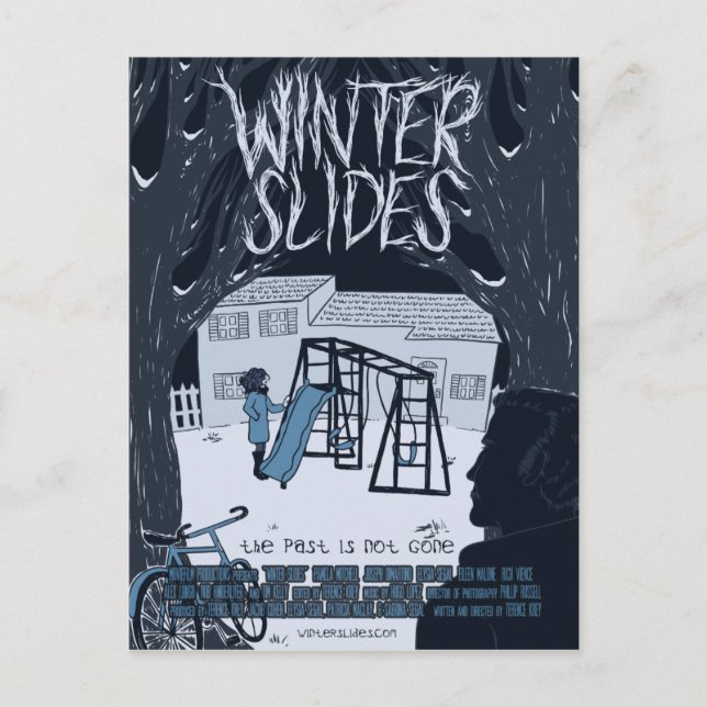 Theatrische Postkarte "Winter Slides" (Vorderseite)