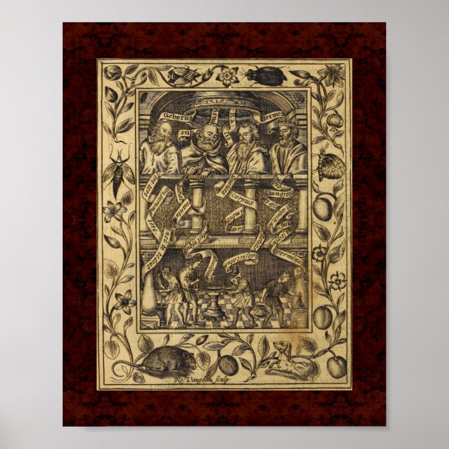 Theatrum Chemicum: Alchemy Illustration 1652 Poster (Vorne)
