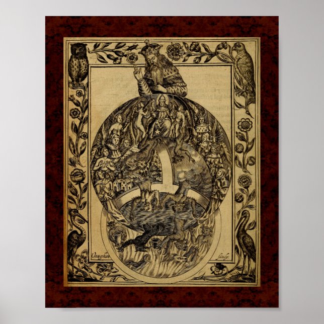 Theatrum Chemicum: Alchemy Illustration 1652 Poster (Vorne)