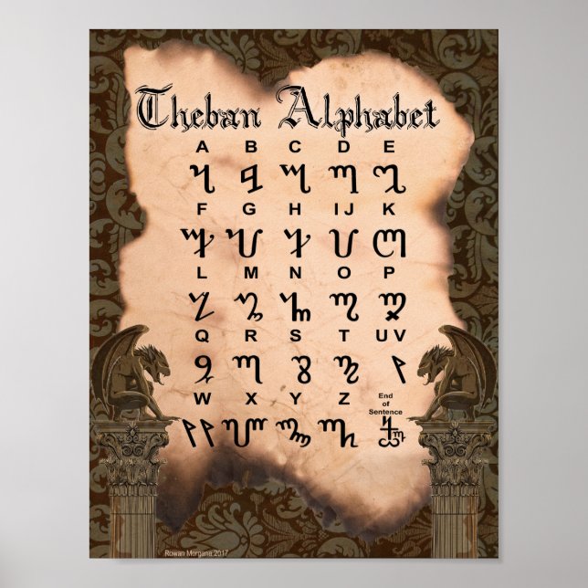 THEBAN ALPHABET POSTER (Vorne)