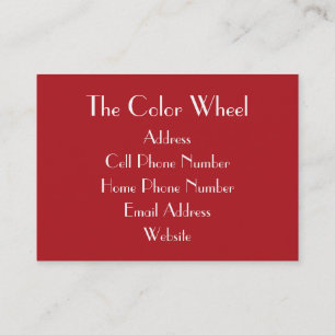 TheColorWheel indisches Rot-mollige Visitenkarte