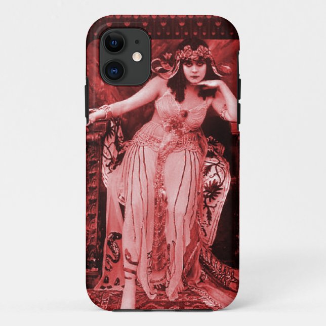 Theda Bara Kleopatra iPhone 5 Fall-rotes Schwarzes Case-Mate iPhone Hülle (Rückseite)