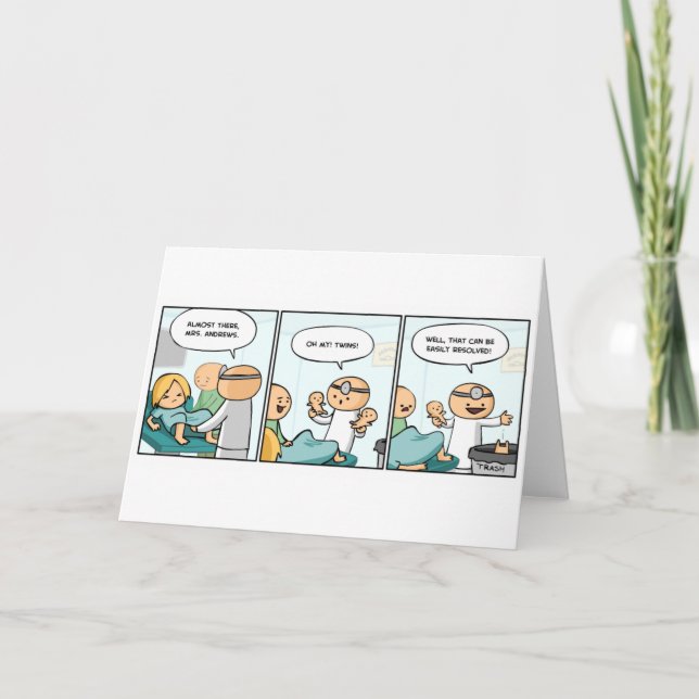 TheDreamBlock Blank Congratulations Card (Twins) Karte (Vorderseite)