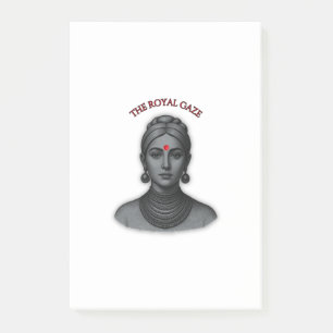 Thee Royal Gaze - Indische Königin Linienkunst Post-it Klebezettel