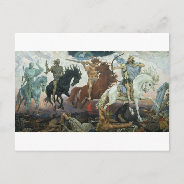 TheFour Horsemen of Apocalypse by Viktor Vasnetsov Postkarte (Vorderseite)