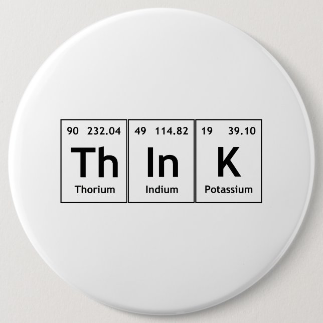 TheInK Periodic Table Element Word Chemistry Symbo Button (Vorderseite)