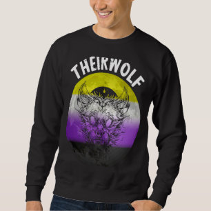 Theirwolf Nichtbinäre Flag LGBTQ Genderqueer Nonbi Sweatshirt