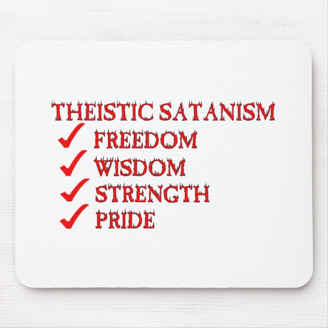 Theistic Satanism/Luciferianism Hingabe Mousepad (Vorne)
