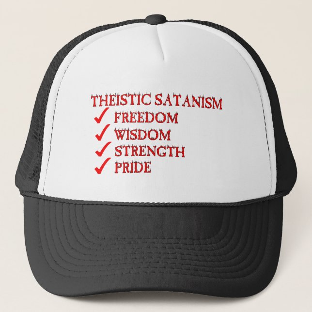 Theistischer Satanismus/Luziferismus Hingabe Truckerkappe (Vorderseite)