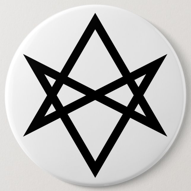Thelemite Unicursal Hexagram Button (Vorderseite)