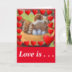 #TheLittleBirdThatChirped Valentine's Karte