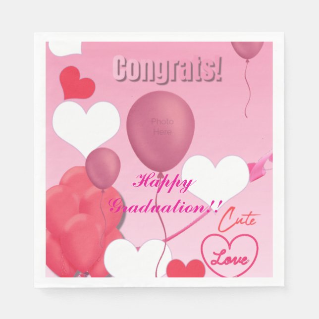 Thema Abschluss Serviette (Vorderseite)