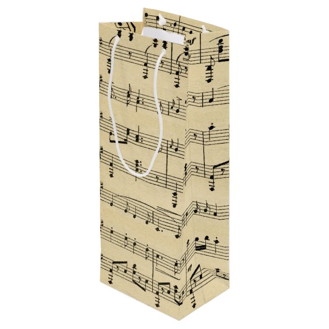 Thema Antiquitäten Geschenktüte Für Weinflaschen (Rückseite Schrägansicht)