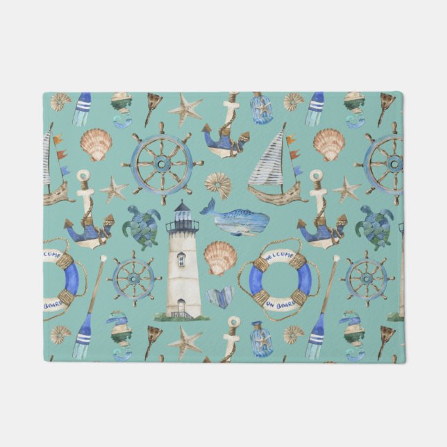 Thema Aquamarine Tor Mat Fußmatte (Vorderseite)