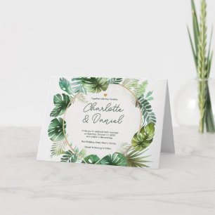 Thema Aquarelldruck   Geklappt   Hochzeit Einladung