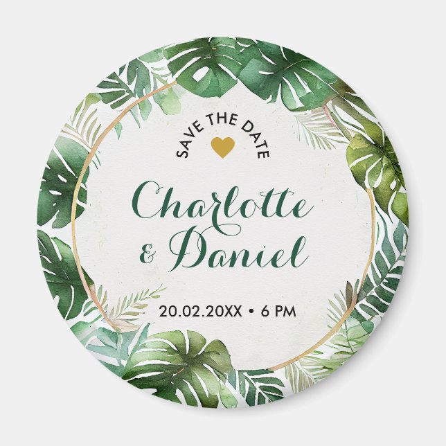 Thema Aquarelldruck | Hochzeit | SAVE THE DATE Magnet (Vorne)