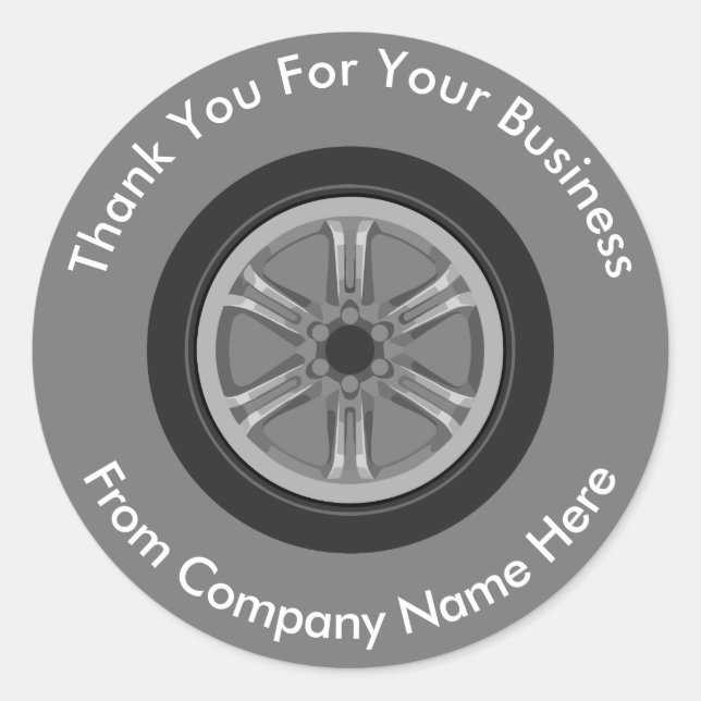 Thema Automotive Vielen Dank Stickers (Vorderseite)